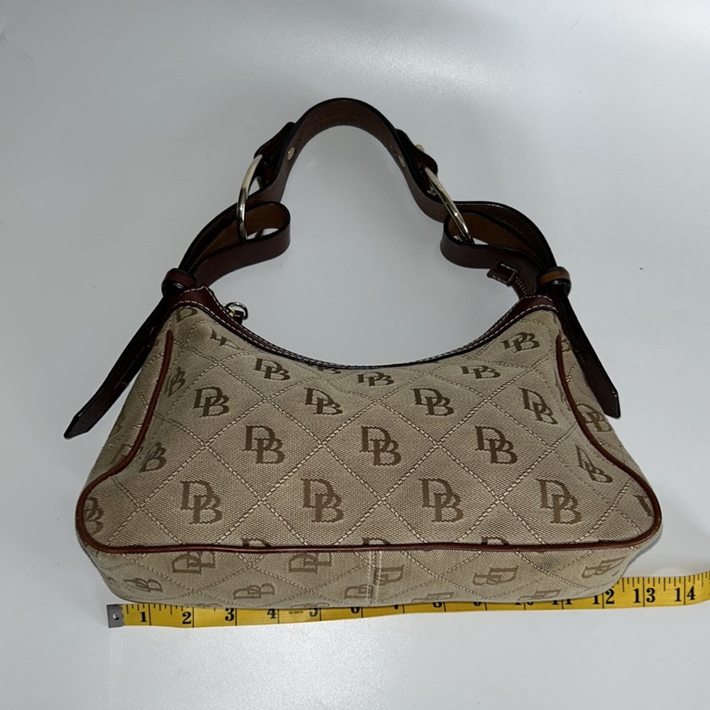 Dooney & Bourke  Monogram Satchel Signature Brown Leather/Canvas Shoulder Bag - Picture 16 of 16